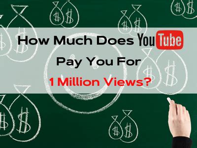 what does youtube pay for 1 million views|1mil views on youtube money.